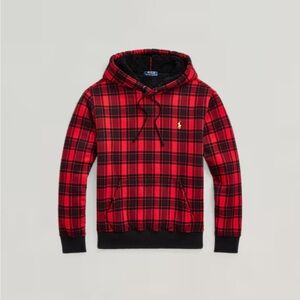 Plaid fleece lined hoodie brand new never worn